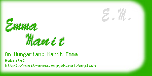 emma manit business card